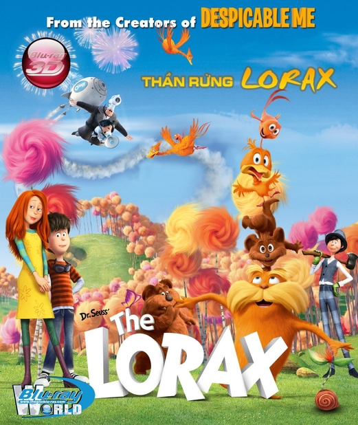 D098. Dr Seuss The Lorax - Thần Rừng Lorax 3D 25G (DTS-HD 5.1) 